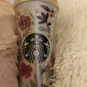 Rare 2014 Floral Iced Starbucks Cup